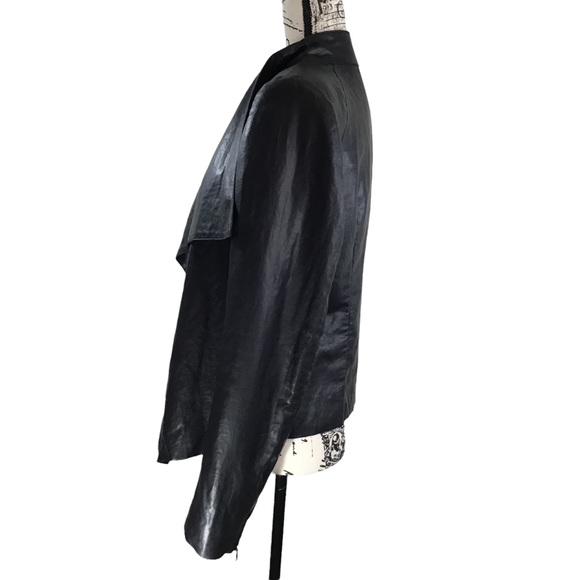 GUESS - Faux Leather Moto Jacket - Black Size M - Picture 15 of 16